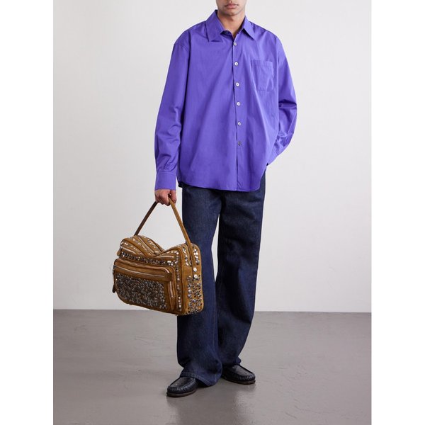 카메로 카메라 장식 스웨이드 숄더백 46376663162970072