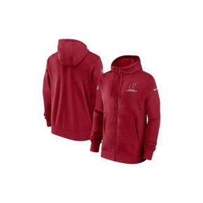 4119538 Nike Mens Red Arizona Cardinals Sideline Club Performance Full-Zip Hoodie