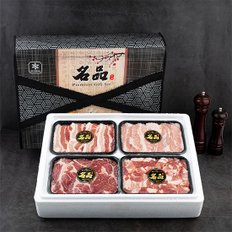 [명절 후 배송][자연맛남] 유황먹인 한돈 돼지 선물세트 2호 1.2kg(삼겹살/목살/항정살/찌개거리,각300g)