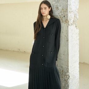 SAILOR POCKET PLEATS DRESS_BLACK