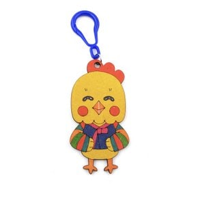 오렌지 닭 모양 거울 팬시우드_닭2