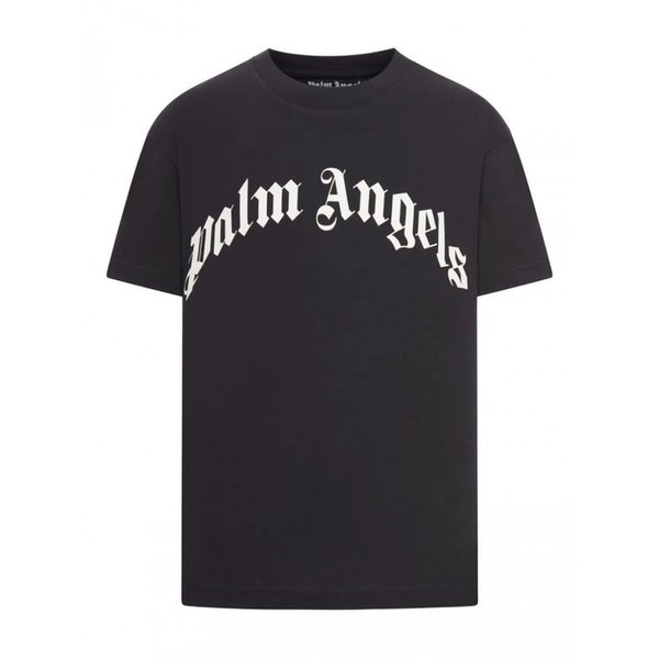 남성 티셔츠 커브드 로고 REG 블랙 오프 화이트 PMAA109F25JER 547855