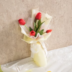조이 튤립 꽃다발 45cm (3컬러) 인테리어 조화 기념일 선물 부케 꽃