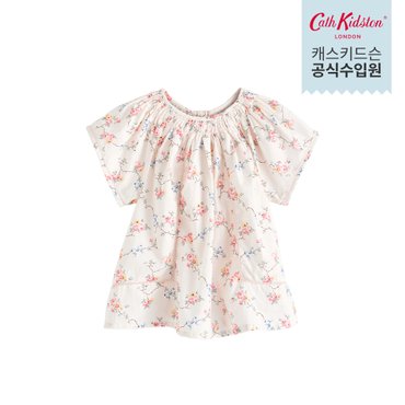캐스키드슨 앤젤 슬리브 코튼 블라우스 - 미니 로즈 앤 보우 (CK-K90610940_SET)