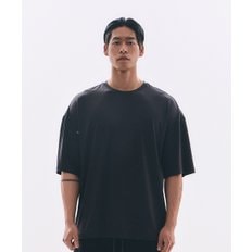 ALI THE GREATEST 오버핏 숏 슬리브 차콜