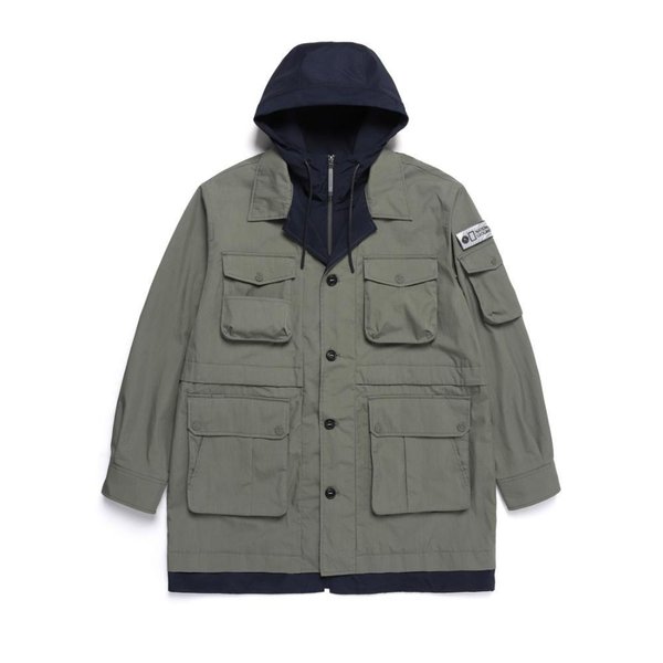 [부산점] N251MJP100 내셔널지오그래픽 아웃포켓  후드 배색 초어 점퍼