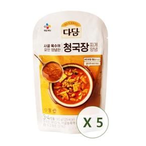 CJ제일제당 다담 청국장 찌개 양념 130g x 5개