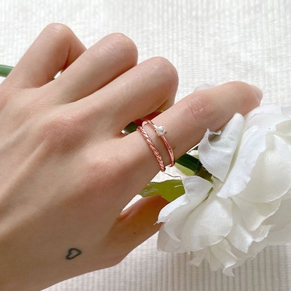 패션 로즈골드 엘렌링 반지