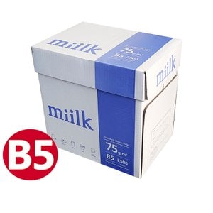 miilk 밀크 B5 복사용지 B5용지 75g 2500매 1BOX