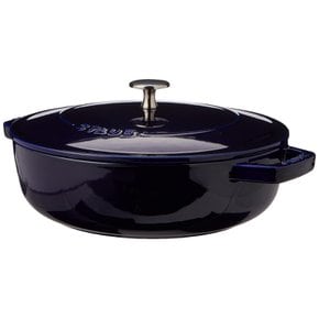 staub [ 24 cm ] IH Braiser 40511-477 스토우브 블레이저 소테판 그랑블루 양손 주물 할로우