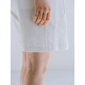LINEN BLEND EMBROIDERY SHORTS_OFF WHITE