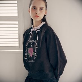 ROSE PIGMENT SWEATSHIRT BLACK