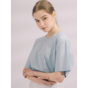 BACK ZIPPER BLOUSE TEE -SK