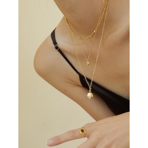 Plump disk necklace (플럼프디스크목걸이)