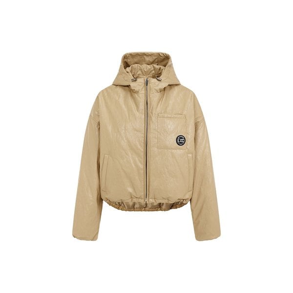 [부산점] [지컷] 링클 레더 후디드 구스다운 점퍼 7214117103