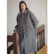 Wool premium maxi raglan coat_Charcoal