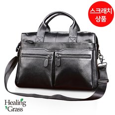 [여주점] [스크래치] 소가죽 지퍼포켓 서류가방 HGLO1027BK-S