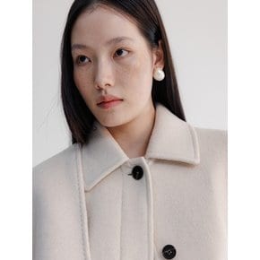 LU PREMIUM CASHMERE CAPE LONG COAT-IVORY