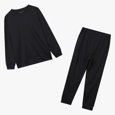 애니바디 ANLA23876DJ 공용 데일리 라운지 긴팔 셋트-라운드넥