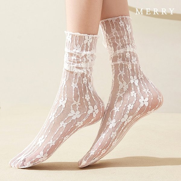 웨딩 레이스 플라워 삭스 1족/양말