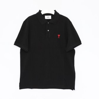 아미 레드 스몰하트 카라 반팔 남성 PK티셔츠 BFUPL001 760 001