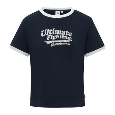 UFC SPORT UFC 우먼스 써니 레귤러핏 반팔 티셔츠 다크 네이비 U2SSW2239DN