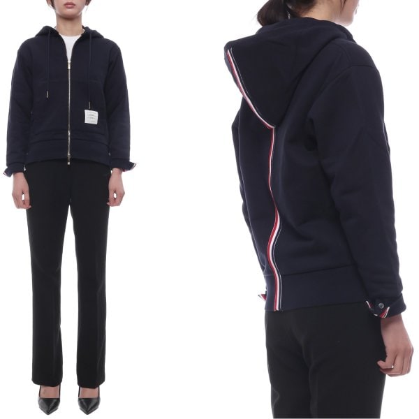 [부산점] 25FW 여성 센터백 스트라이프 후드 집업 (FJT051A 03377 415 25F)