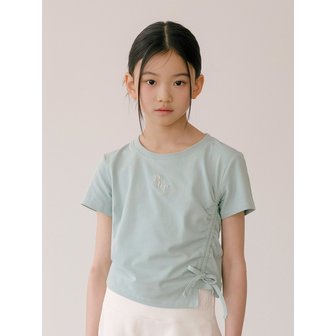 브렛테일러 사선 루싱 크롭티(민트)