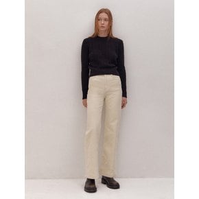 ESSENTIAL STRAIGHT CORDUROY PT (CREAM)