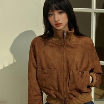 로보 [299,000원 초특가]로보 스웨이드 하이넥 보머 재킷