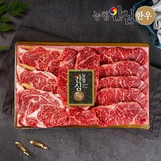 [명절 이후 배송][농협안심한우] 1등급 구이3호 1kg (등심500g+채끝500g) 한우선물세트