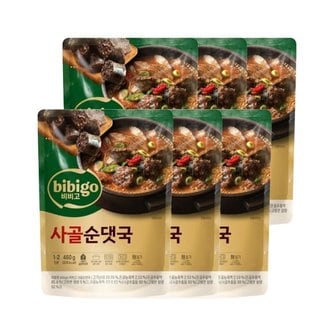 CJ제일제당 비비고 사골순댓국 460g x6개