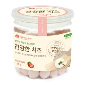 건강한치즈 딸기 볼 120g 애견간식