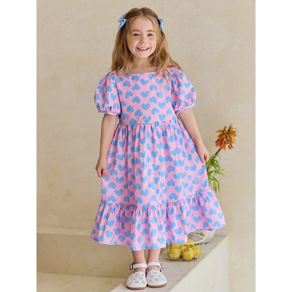 하트 퍼프 원피스