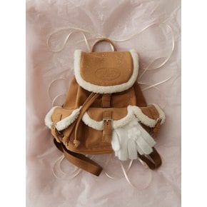 lotsyou_Nostalgia Chubby Shearling Backpack Brown