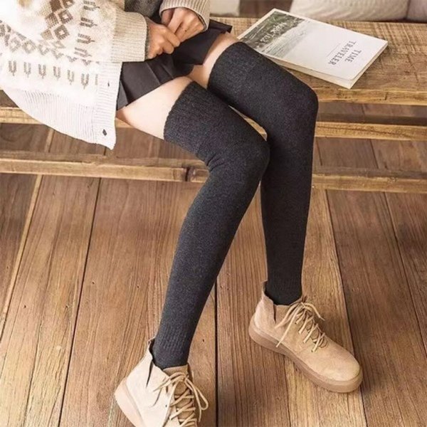 [옷자락] 여성 롱 하이 보온 무릎 겨울 데일리 니삭스 양말