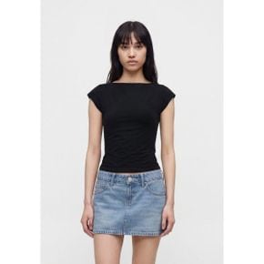 Abercrombie  Fitch 아버크롬비 앤 피치 리버서블 스쿱 넥 - 기본 티셔츠 검정 7915210