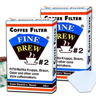  핸드드립 커피여과지 2 (2~4인용) X2개 총80매 /필터/화인브루