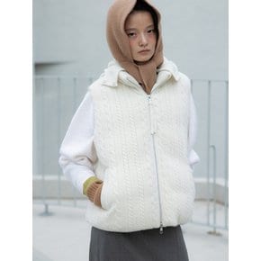 Cashmere Cable Vest (White)_D5VAW24001WHX