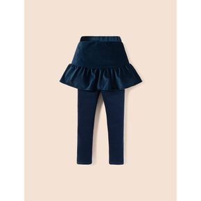 [50%OFF][BEANPOLE KIDS] 네이비 여아 기모 코듀로이 벨로아 치마 레깅스 (BI2927G02R)