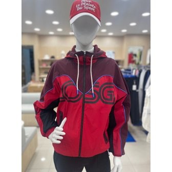 르꼬끄골프 [여주점] 여성 컬러 배색 포인트 우븐 점퍼 GQ322LBL95 REDD