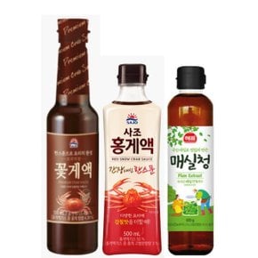 사조 프리미엄 꽃게액젓550ml + 홍게액젓500ml + 매실청