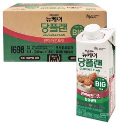 뉴케어 당플랜 BIG 현미아몬드맛 300ml (18팩) 당관리 영양식 당뇨환자를 위한 저당 균형 영양식