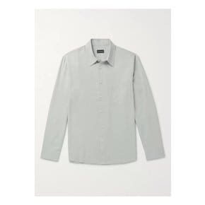 Tencel and Cotton-Blend Twill Shirt 블루 11813139151753726