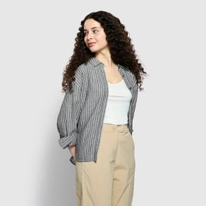 여 리넨 블렌디드 긴팔 셔츠 J115203106084