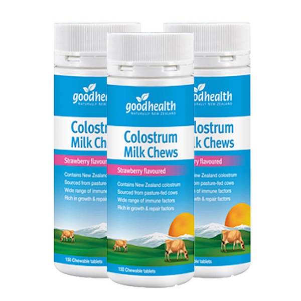 굿헬스 콜로스트럼 초유 딸기향 Colostrum 150정 3개