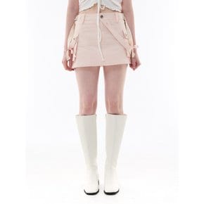 UNBALANCE CAGO SKIRT PANTS / PINK