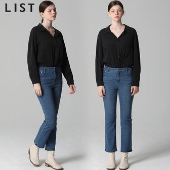 리스트 [리스트(LIST)] 데일리 세미 부츠컷 데님 팬츠 (택가격:158000원)