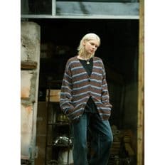 Mohair Stripe Cardigan  Brown (MS515AA33D)