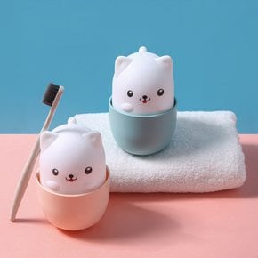 퍼피 욕실 화장실 벽부착 칫솔 면도기 꽂이 양치컵 걸이 거치대 홀더 세트